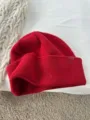 Einfarbige gestrickte Winter Beanie Mütze für Damen und Herren, weiche Wolle warme Freizeitmütze. - M (56-58cm) / Retro Kupfer