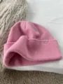 Rosa Strickmütze für Damen und Herren, weiche warme Slouch Beanie Mütze für den Winter. - M (56-58cm) / Hellrosa