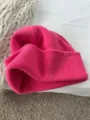 Einfarbige Winter Strickmütze weiche doppellagige warme Slouch Beanie Mütze für Damen. - M (56-58cm) / Grapefruitrosa