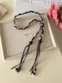 Retro ethnischer geflochtener Seilgürtel für Damen, schicke Quasten-Taillenkette für Kleider. - 4#