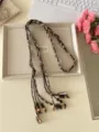 Retro ethnic braided rope belt for women, stylish tassel waist chain dress accessory. - 5#