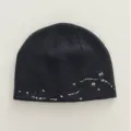Koreanische Sternen Stickerei Strickmütze minimalistisch vielseitig warme Wintermütze - Marineblau