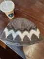 Braune Fair Isle Strickmütze Winter warme Jacquard Wollmütze retro Freizeit Style. - M (56-58cm) / Kaffee