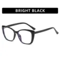 TR90 Blaulichtfilter Katzenauge Brillenrahmen Stilvoll Helles Schwarz Optische Brille - Matt Schwarz