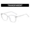 Transparente Katzenauge Brillenrahmen TR90 Klare Optische Brille fuer Damen Stilvoll Neu - Transparenter Rahmen