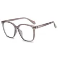 Montura de gafas cuadrada gris transparente, gafas anti luz azul para uso diario habitual. - Gris Transparente