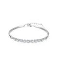 Stunning Moissanite Pave Diamond Bangle S925 Silver Bracelet Main Product Showcase - Moissanite Row Style / Inner Diameter 55mm