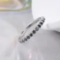 Mehrfarbiger Moissanit Memoire Ring 925er Silber Stapelbarer Band Ring Variante - US-Größe 7 / Bunter Moissanit