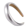 Serre-tête rembourré en cuir argenté pour femme, large accessoire de mode élégant et chic. - Petit / Argent