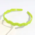 Serre-tête ondulé en plastique vert, design simple et élégant pour le quotidien et le soin. - Vert Fluorescent