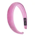 Pink fabric padded headband for women, thick sponge hair hoop soft daily hair accessory - Thickened Wide Style (FV04) / Rose Pink Velvet