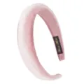 Detailed close-up view of the pink velvet padded headband, showing soft fabric texture. - Thickened Wide Style (FV04) / Pink Velvet