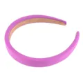 Purple padded headband for women, stylish fabric hair hoop for daily wear and face washing. - 1.8cm / Purple