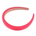 Close-up detail view of the trendy pink sponge hair hoop, showing soft fabric texture clearly. - 1.8cm / Red