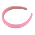 Pink padded fabric sponge headband detail shot, perfect for daily fashion and washing face. - 1.8cm / Pink