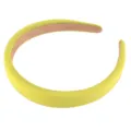 Detailed view of the yellow sponge headband, showing the fine fabric texture and neat stitching. - 1.8cm / Grass Green
