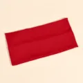 Dettaglio fascia per capelli in maglia tinta unita, fascia elastica antisudore per sport e yoga. - Fascia Larga Regolare / Rosso