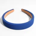 Blue fabric padded headband simple solid color hair hoop fashion daily hair accessory - 1.8cm / Sponge Blue
