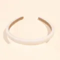 White thin sponge headband for women, minimalist daily hair accessory variant. - 1.2cm / Snow White