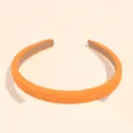 Orange padded sponge headband, stylish fabric hair hoop for daily wear and face wash. - 1.2cm / Turmeric