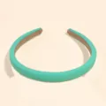 Mint green padded headband for women, comfortable daily hair accessory, simple fashion - 1.2cm / Malachite green