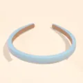 Light blue padded headband, simple fabric hair hoop, stylish daily hair accessories - 1.2cm / Sky Blue