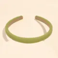 Green sponge headband for women, fashion hair hoop and hair accessories for daily wear. - Regular Fit / 1.2cm / Grass Green