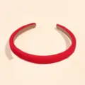 Red sponge headband variant, fabric wrapped thin hair hoop for daily fashion styling. - Regular Fit / 1.2cm / Red