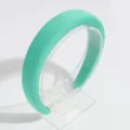 Mint Green Padded Headband Solid Color Wide Fabric Hair Hoop for Women Fashion Daily Wear - Thickened Wide Style (FV04) / Mint Green