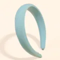 Light blue wide fabric headband with soft sponge padding, casual solid color hair hoop for women. - Thickened Wide Style (FV04) / Sky Blue