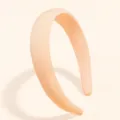 Solid color wide headband for women, stylish fabric padded hair hoop daily hair accessory - Thickened Wide Style (FV04) / Light Pink Style 2