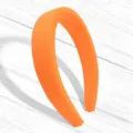 Solid color wide padded headband orange fashion hair hoop for women casual daily wear accessories - Thickened Wide Style (FV04) / Orange