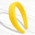 Yellow padded headband solid color wide hair hoop fashion fabric hair accessories variant. - Milk Silk Thickened Wide Style (FV04) / Bright yellow