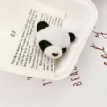 Cute plush panda head hair clip brooch, soft fluffy stuffed animal fashion accessory for women. - Panda Head Brooch