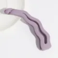 Matte purple wavy banana hair clip, stylish hair accessory for women and daily wear style. - Wave Style / Light Purple