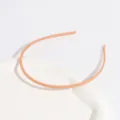 Matte plastic thin headband with teeth solid color minimalist hair accessory for women styling - Narrow Edge / Khaki