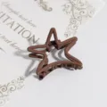 Pinza de pelo de estrella mate marrón para mujer, mini accesorios para el cabello antideslizantes. - Estilo Pentagrama / Café Oscuro