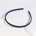 Blue matte plastic headband with teeth anti-slip thin hair hoop for daily wear accessories - Regular Fit / Navy Blue