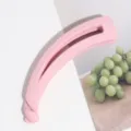 Pink frosted banana hair clip, stylish hair accessory for women daily casual wear. - Hollow Style / Pink