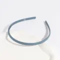 Matte blue plastic hair hoop with anti-slip teeth, stylish minimalist daily hair accessory - Regular Fit / Lake Blue