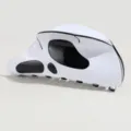 Schwarze weiße Totenkopf Haarklammer abstraktes Design Haargreifer Haarschmuck für Frauen. - Totenkopf-Wolkenform