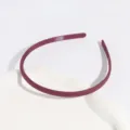 Burgundy frosted plastic headband with teeth, slim anti-slip hair hoop for women. - Regular Fit / Burgundy