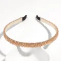 Korean crystal beaded thin headband sparkling rhinestone hair hoop sweet hair accessories - Champagne Rhinestone Large Beads