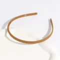 Brown frosted plastic headband with anti-slip teeth, versatile hair accessory for daily wear. - Regular Fit / Brown