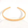 Cerchietto per capelli semplice in plastica tinta unita motivo obliquo moda - Fascia Onde Gialla