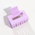 Pinza de pelo de plastico purpura, diseno hueco minimalista accesorio elegante para todos los dias. - Pinza cuadrada / Púrpura
