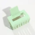 Pinza de pelo rectangular verde claro, pinza de tiburón simple diaria para peinar el cabello. - Pinza cuadrada / Verde
