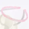 Pink rhinestone thin headband, sweet crystal hair hoop variant for daily fairy styling. - Dreamy Pearl Pink