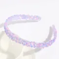 Crystal rhinestone headband thin wire hair hoop sweet pink blue sparkly accessory SKU - Blue Purple Pink Rhinestone