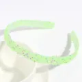 Neon green rhinestone thin headband, sparkling crystal hair hoop, sweet fairy accessory. - Rhinestone Green